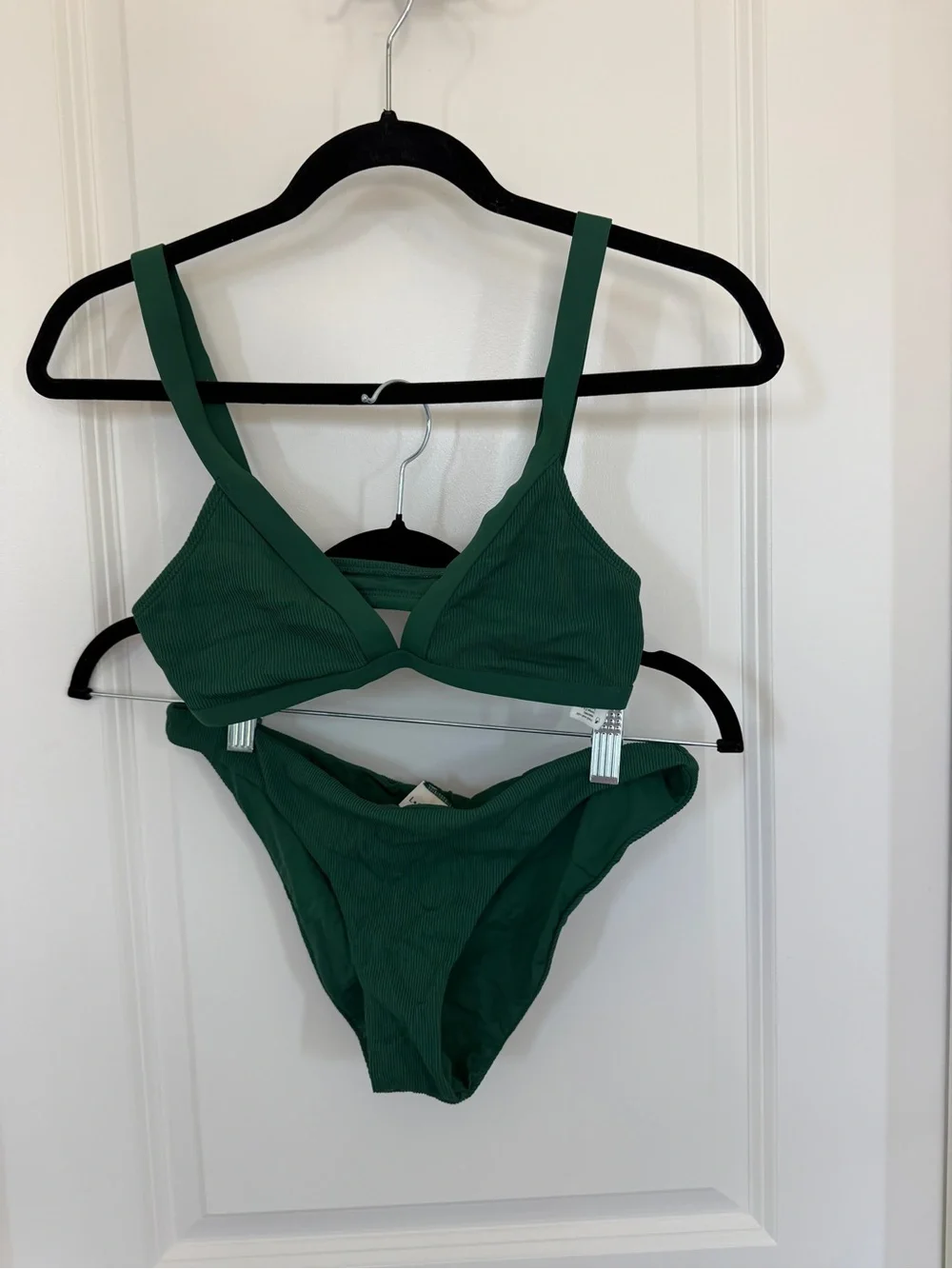 l*space Deep Green Ribbed Bikini Set
